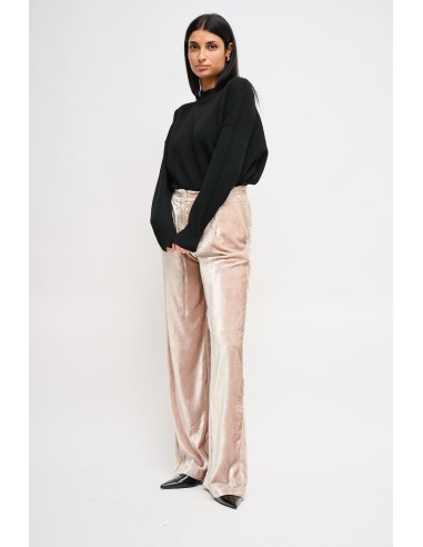 Pantalon palazzo en velours lisse Maryley