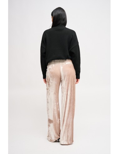 Pantalon palazzo en velours lisse Maryley