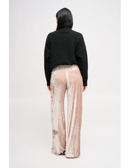 Maryley Palazzo-broek van glad fluweel