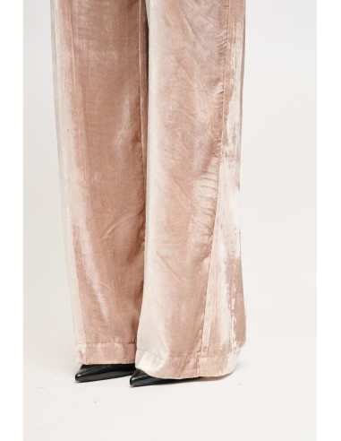 Pantalon palazzo en velours lisse Maryley
