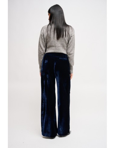 Pantalon palazzo en velours lisse Maryley