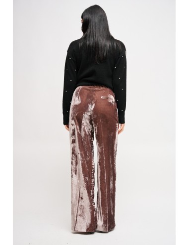 Maryley Palazzo-broek van glad fluweel