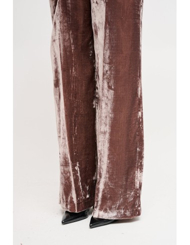 Pantalon palazzo en velours lisse Maryley