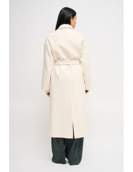 Manteau avec ceinture et épingle à bijoux Maryley