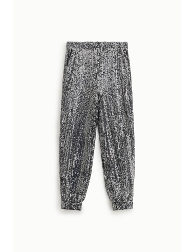 Dixie joggingbroek met pailletten en elastische boorden