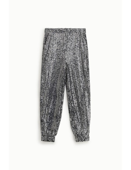 Dixie joggingbroek met pailletten en elastische boorden