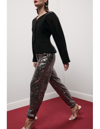 Pantalon de jogging à paillettes et bas de jambe élastiqué Dixie