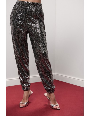 Pantalon de jogging à paillettes et bas de jambe élastiqué Dixie