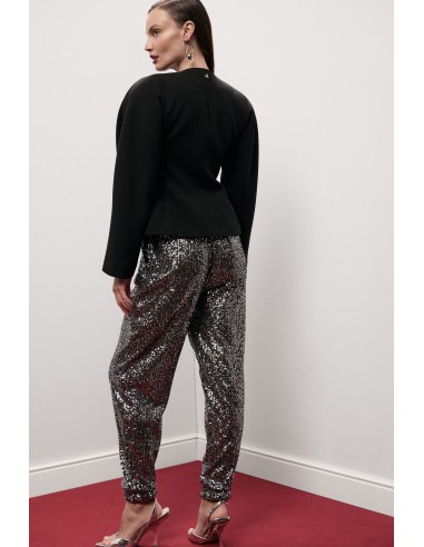 Pantalon de jogging à paillettes et bas de jambe élastiqué Dixie