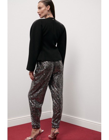 Pantalon de jogging à paillettes et bas de jambe élastiqué Dixie