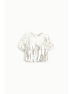 Dixie T-shirt met korte mouwen en glanzende pailletten 2