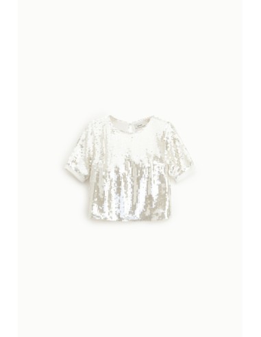 T-shirt à manches courtes avec paillettes Lucide Dixie