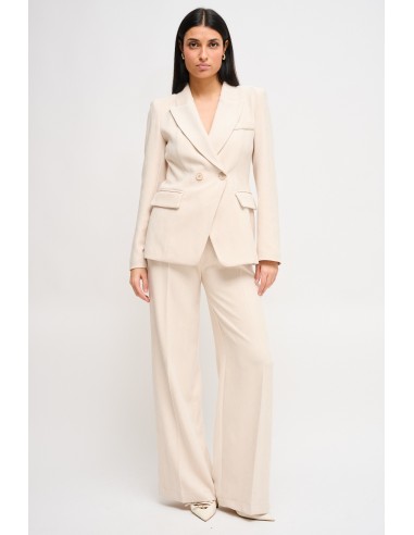 Ensemble veste à double boutonnage et pantalon palazzo Maryley