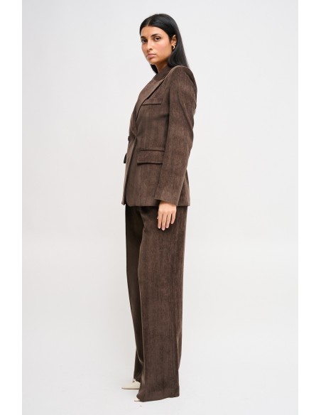 Ensemble veste à double boutonnage et pantalon palazzo Maryley