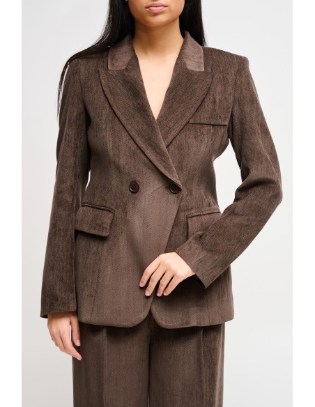 Ensemble veste à double boutonnage et pantalon palazzo Maryley