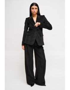 Ensemble veste à double boutonnage et pantalon palazzo Maryley