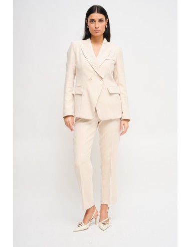 Maryley - Ensemble veste à double boutonnage et pantalon échancré
