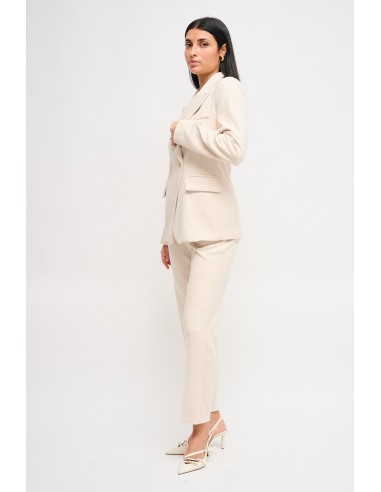 Maryley - Ensemble veste à double boutonnage et pantalon échancré