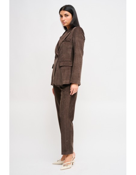 Maryley - Ensemble veste à double boutonnage et pantalon échancré
