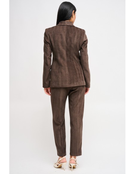 Maryley - Ensemble veste à double boutonnage et pantalon échancré