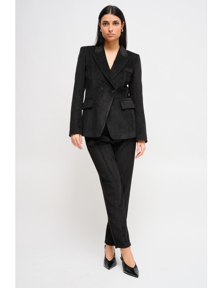 Maryley - Ensemble veste à double boutonnage et pantalon échancré