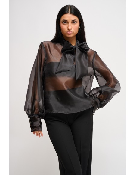 Semitransparante satijnen blouse Maryley