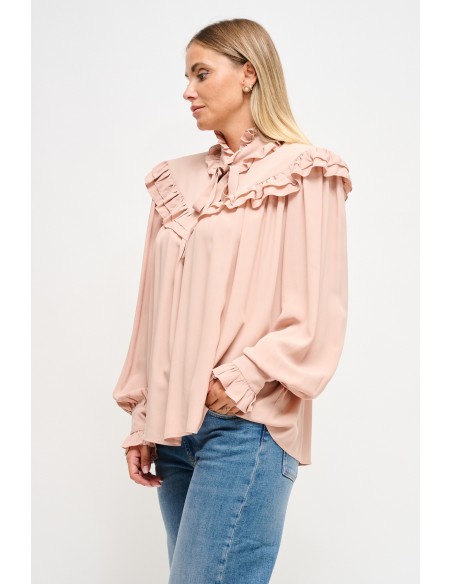 Chemisier en viscose avec dentelle Maryley