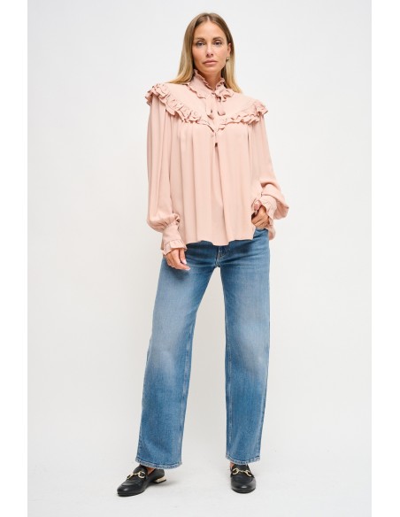 Viscose blouse met striklint van Maryley