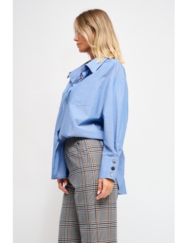 Oversized katoenen blouse met trekkoord van Maryley