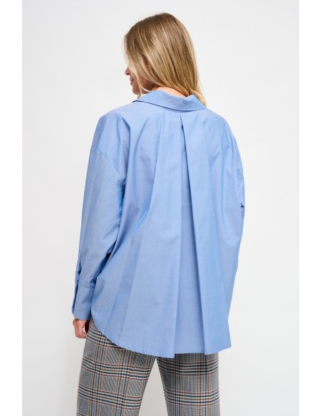 Oversized katoenen blouse met trekkoord van Maryley