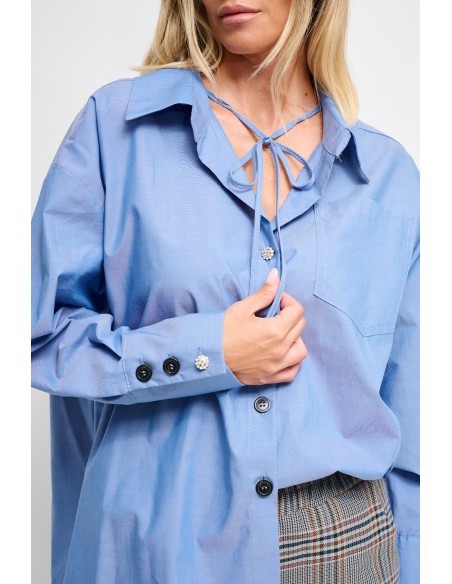 Chemise en coton avec lacets Maryley