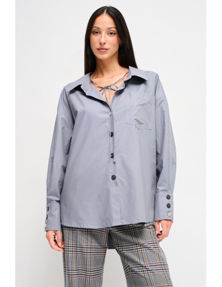 Chemise en coton avec lacets Maryley