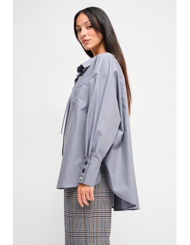 Oversized katoenen blouse met trekkoord van Maryley