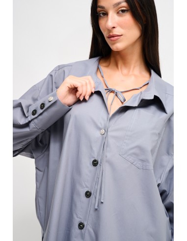 Oversized katoenen blouse met trekkoord van Maryley