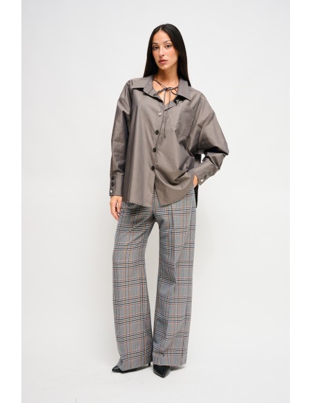Oversized katoenen blouse met trekkoord van Maryley