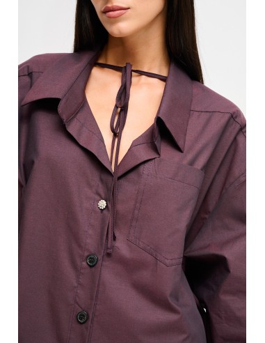 Chemise en coton avec lacets Maryley