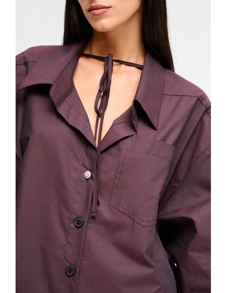 Chemise en coton avec lacets Maryley
