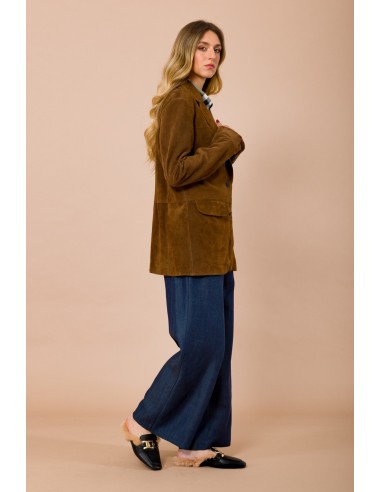 Maryley Vivid Cut Crust Jacket With Wing Pockets (veste en croûte à coupe vive avec poches latérales)