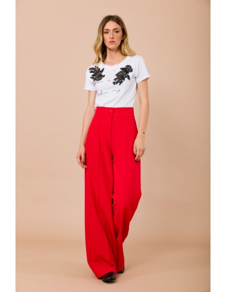 T-shirt « Love Is The Way » avec applications bijou Maryley