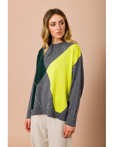 Maryley-shirt met lange mouwen en argylemotief