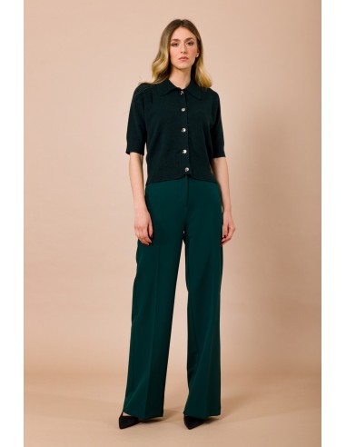 Maryley - Col chemise et cardigan à manches courtes