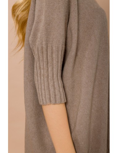 Maryley - Pull oversize à manches 3/4 et col bateau