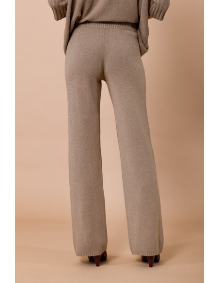 Maryley - Pantalon de palais en maille avec ceinture élastique