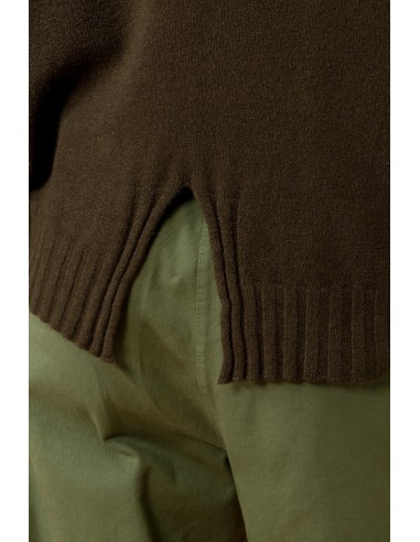Pull oversize à col ras du cou avec fente centrale dans le dos Maryley