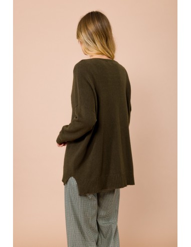 Oversized vest met V-hals en splitten aan de zijkanten van Maryley