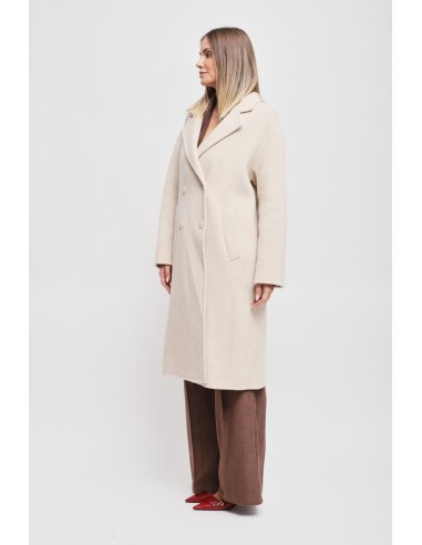 Manteau oversize à double boutonnage en laine Maryley
