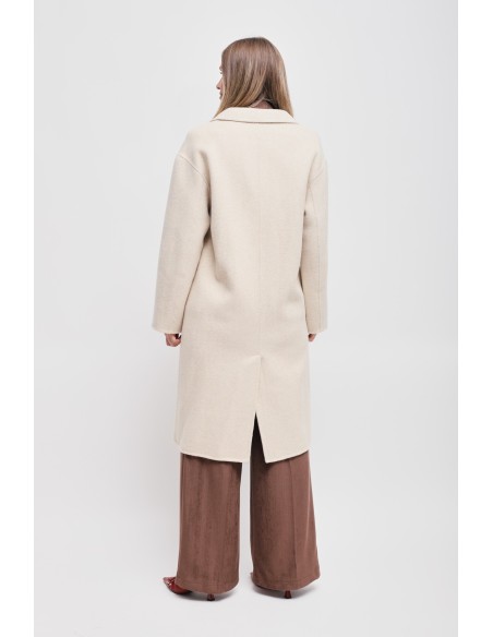 Manteau oversize à double boutonnage en laine Maryley