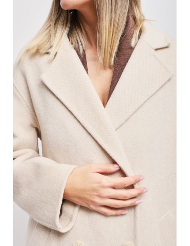 Manteau oversize à double boutonnage en laine Maryley