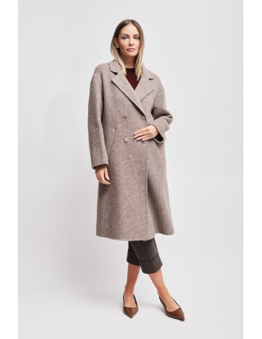 Manteau oversize à double boutonnage en laine Maryley