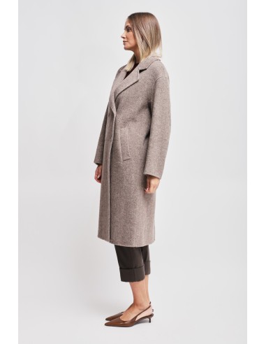 Manteau oversize à double boutonnage en laine Maryley